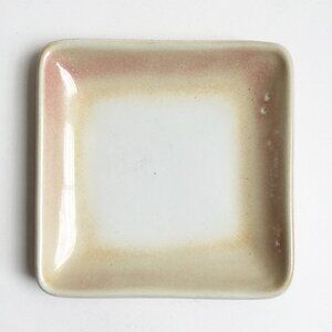 Vintage Heath Ceramics 1980s Pink Peach Rose Ombre Tapas Bread Square Dish Plate